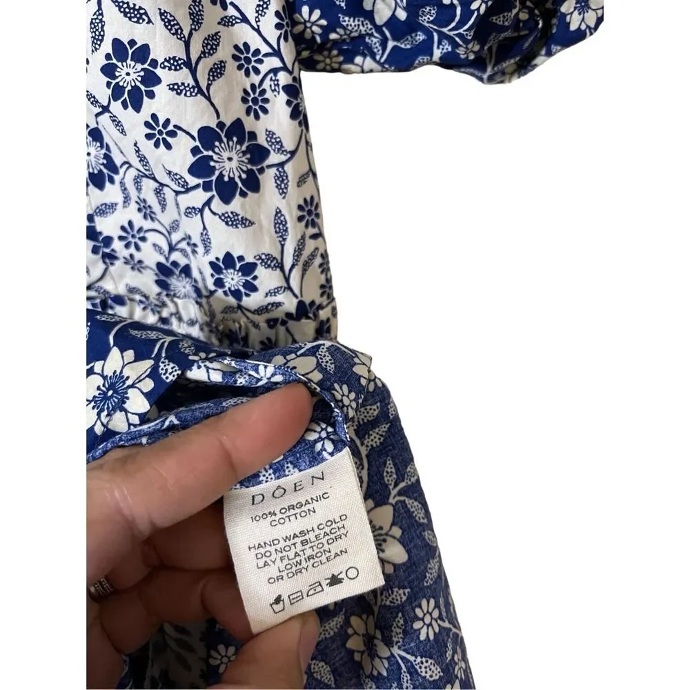 Doen Blue and White Floral Midi Dress - Picture 9 of 16